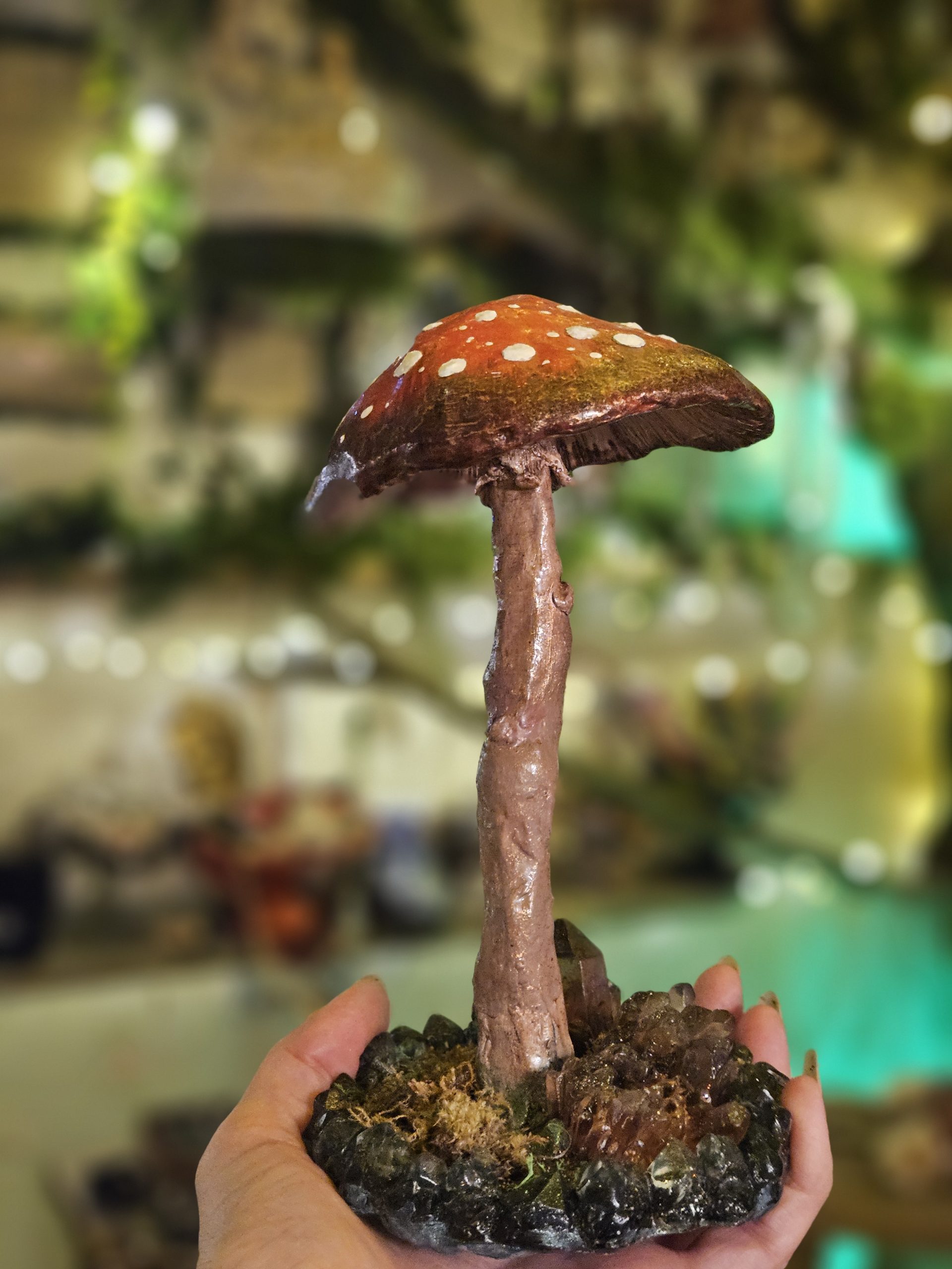 'Andalusite' Handmade clay Mushroom Sculpture - Image 3