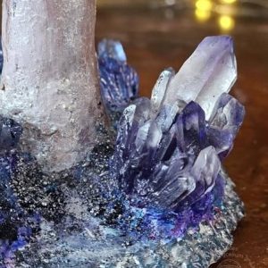 Amethyst mushroom sculpture