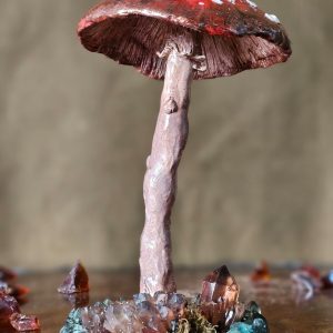 Andalusite mushroom sculpture
