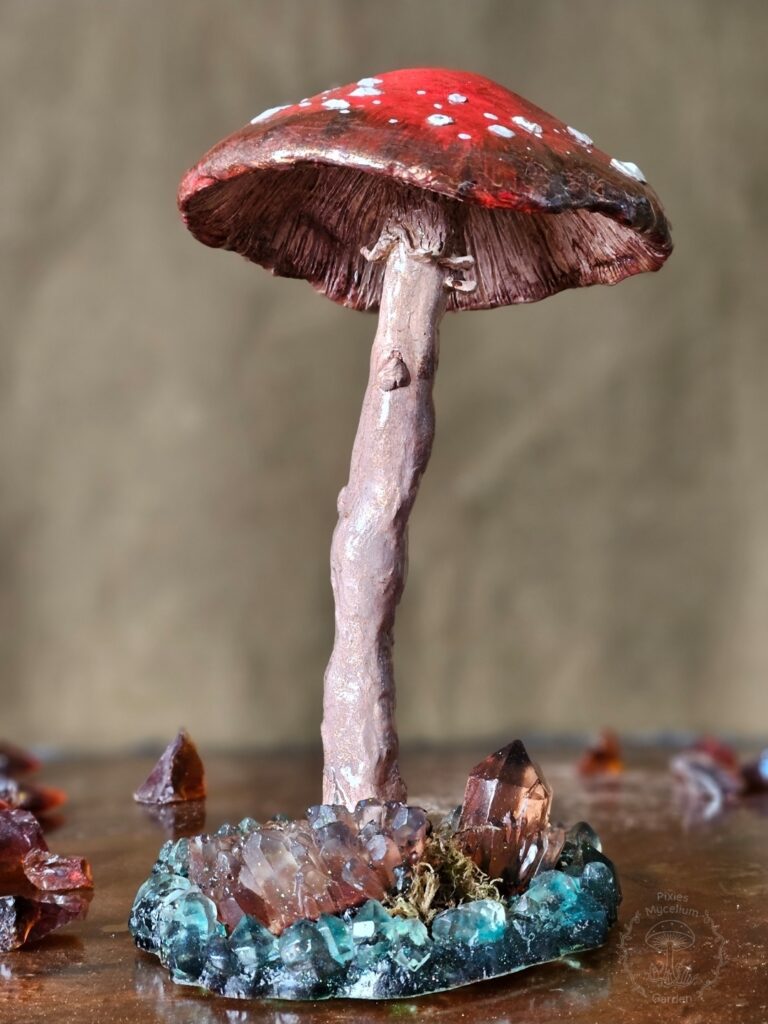 Andalusite mushroom sculpture
